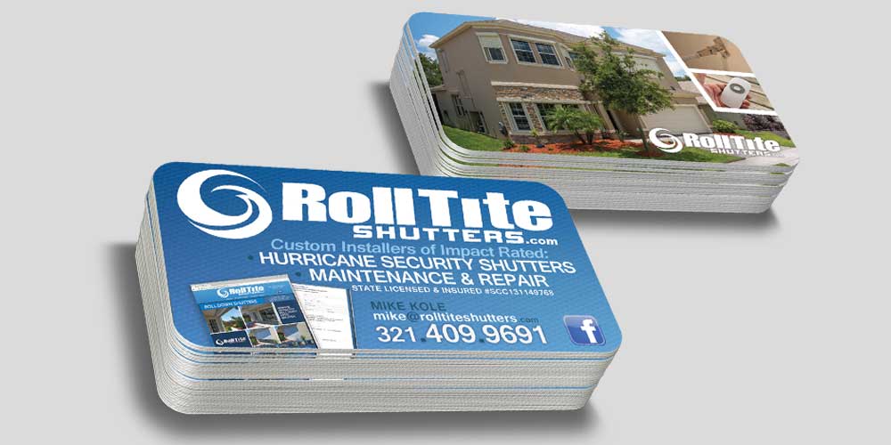 Roll Tite Shutters: business cards