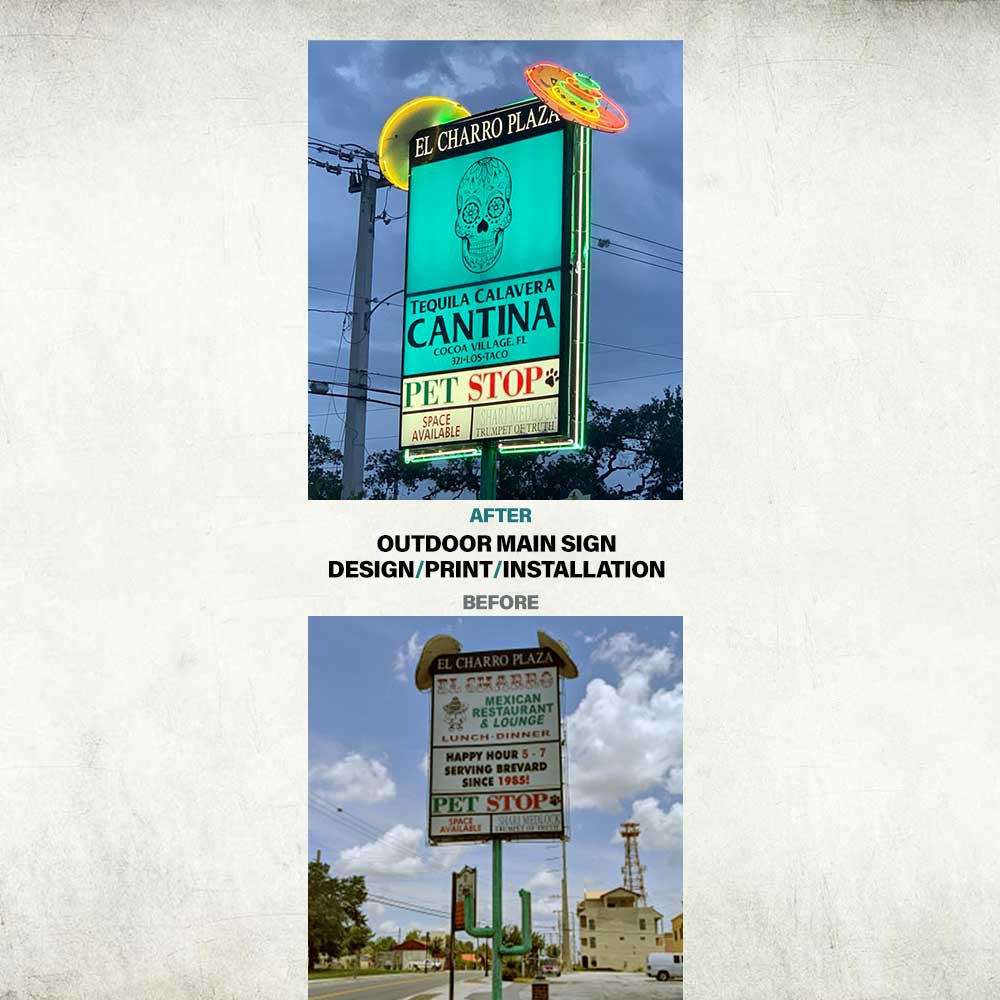 Tequila Calavera Cantina outdoor sign