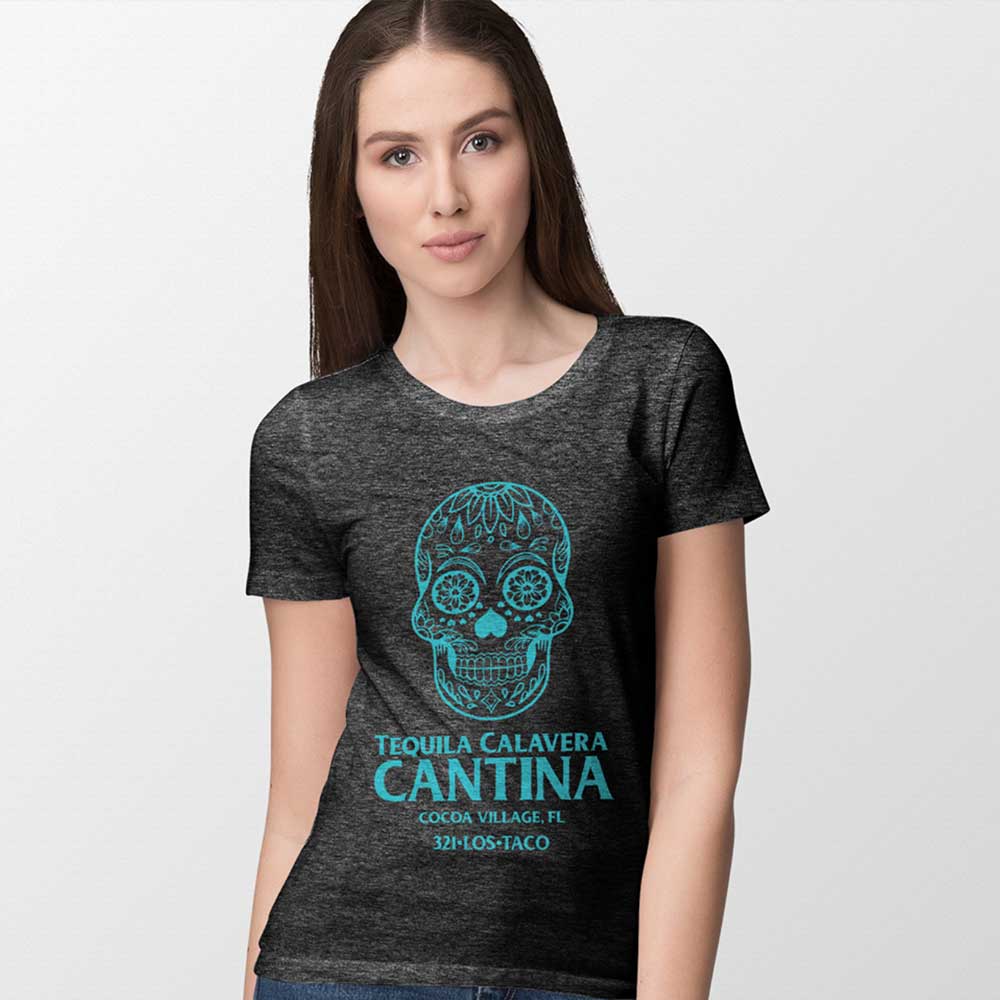 Tequila Calavera Cantina shirt, front